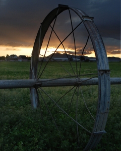 Wheel at Sunset